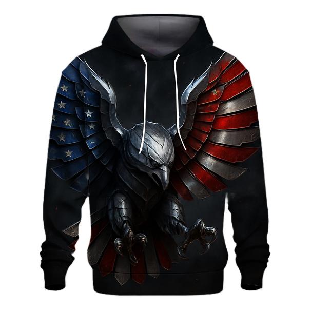 Steel Eagle Flag Crest printed hoodies
