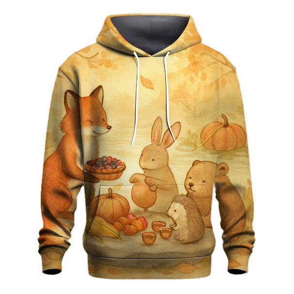 Autumn River Feast Of The Woodland Friends custom hoodies