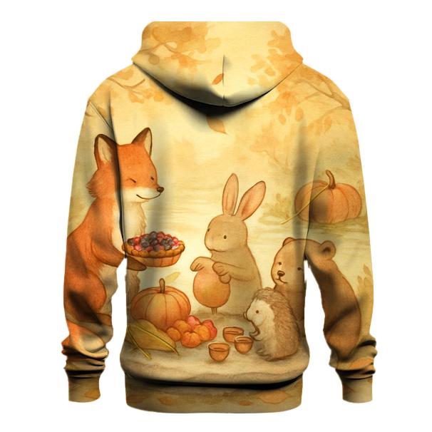Autumn River Feast Of The Woodland Friends custom hoodies