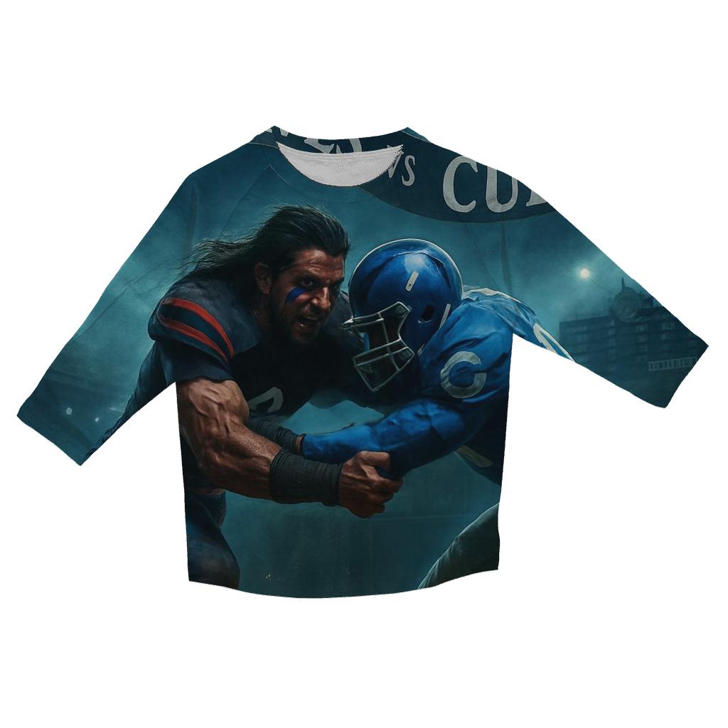 Midnight Gridiron At The Ivy Wall Showdown casual three quarter sleeve shirts