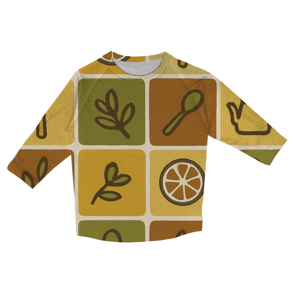 Groovy Avocado Kitchen Tiles fashion 3/4 sleeve shirts