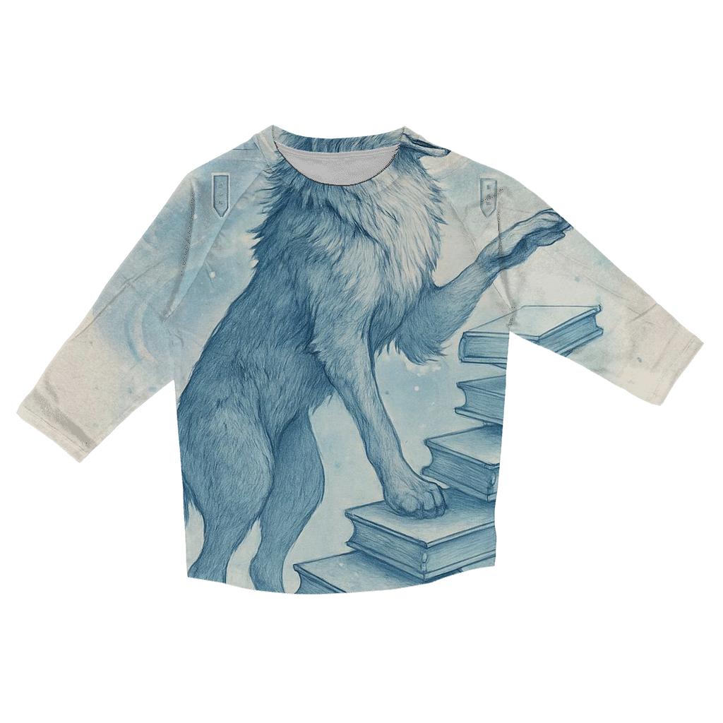 Lunar Library Sentinel Wolf cotton quarter sleeve shirts