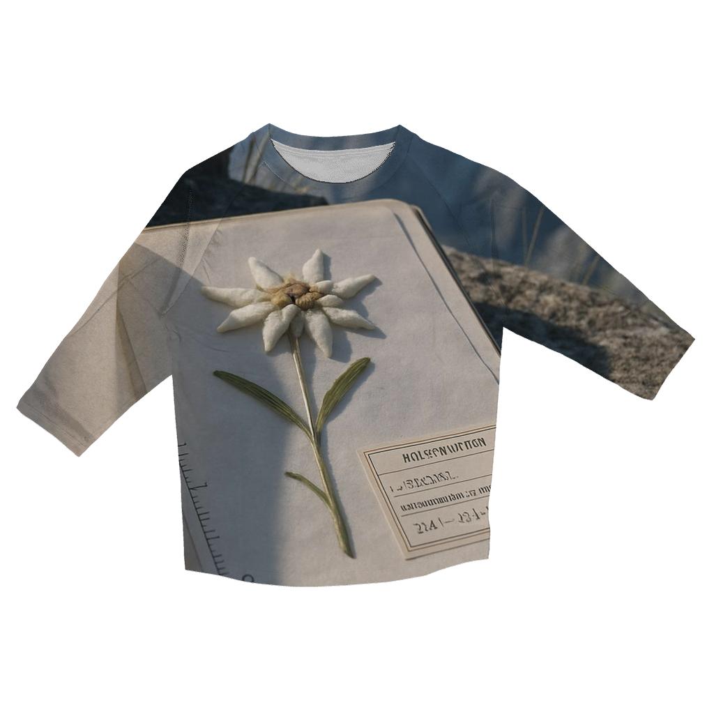 Alpine Edelweiss Pressed In A Field Herbarium Notebook fashion 3/4 sleeve shirts