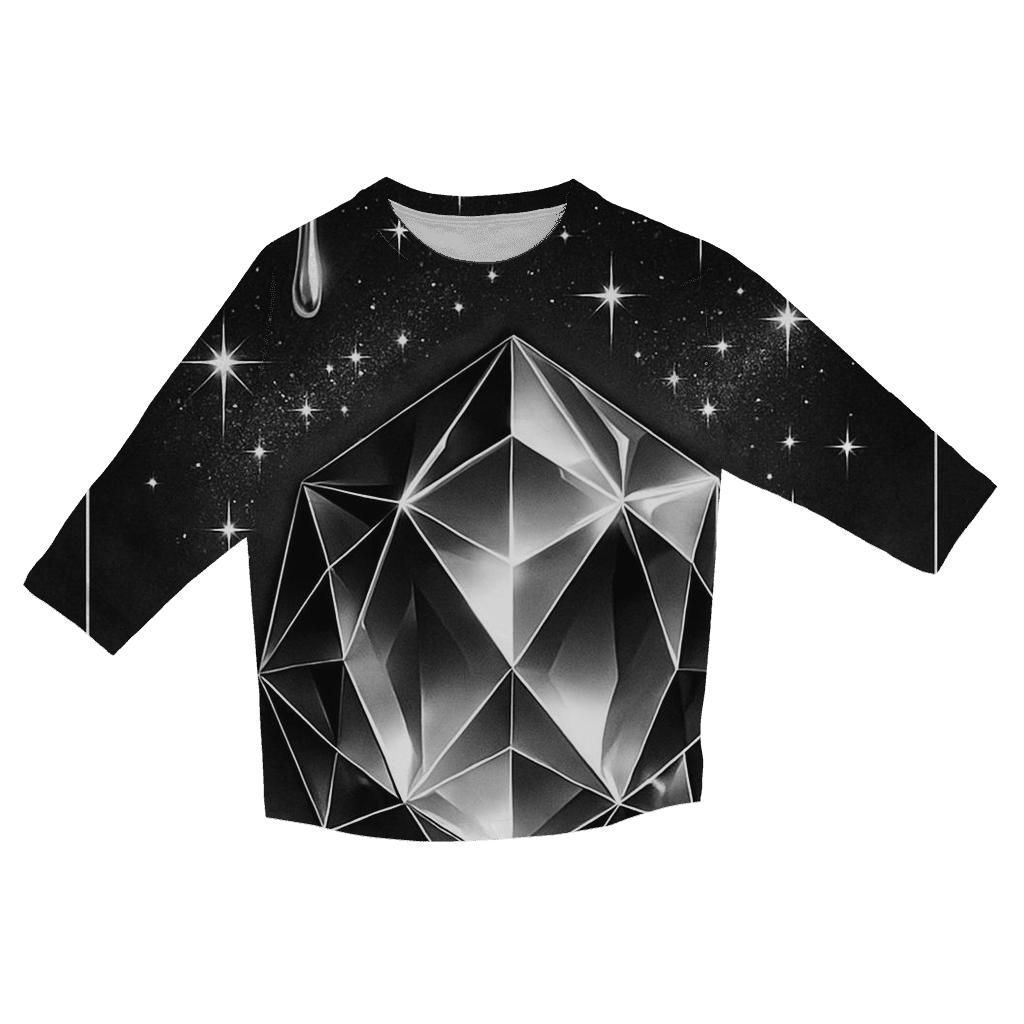 Obsidian Prism Drip Vault trendy 3/4 sleeve tops