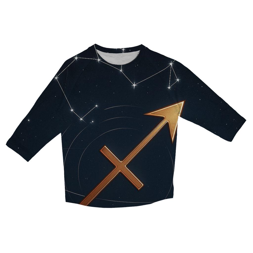 Sagittarius Teapot Asterism Archer Star Map stylish quarter sleeve tops