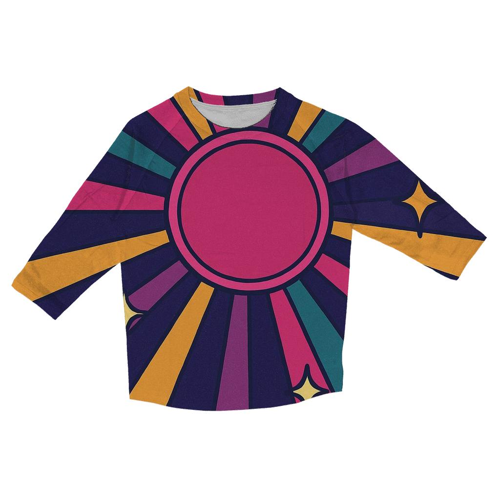 Roller Rink Neon Starburst personalized 3/4 sleeve tees