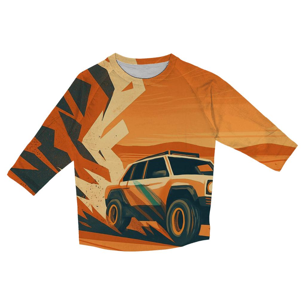 Desert Rally Off Road Dust Geometry fashion 3/4 sleeve shirts