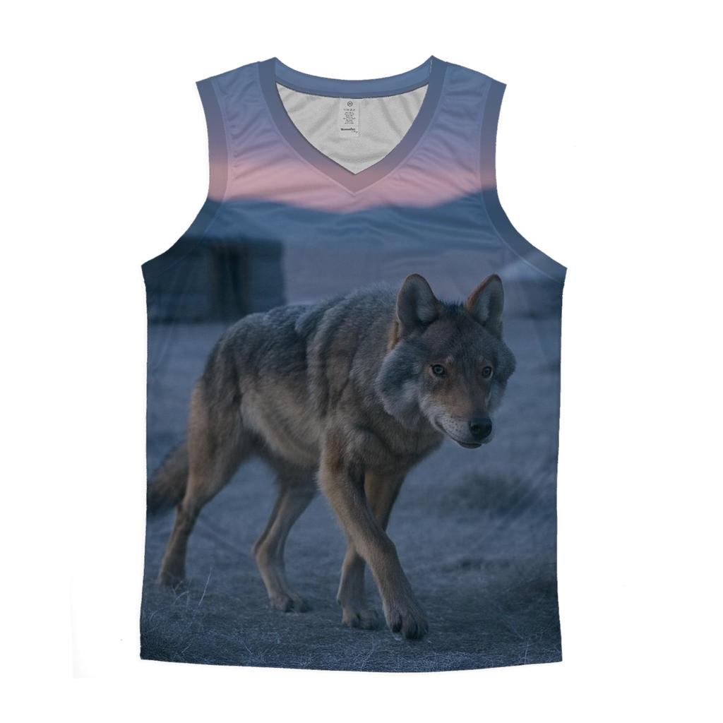 Steppe Wolf Crossing Eagle Festival Grounds At Dawn stylish racerback tanks