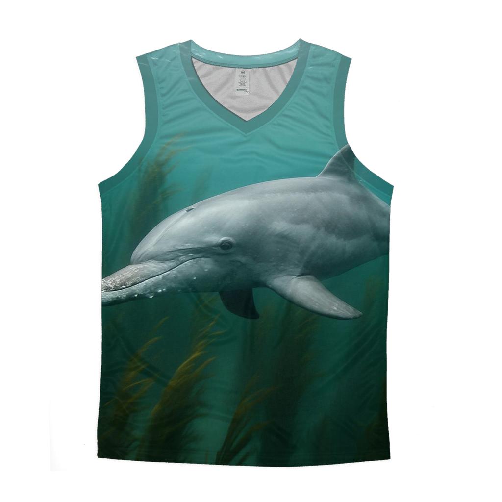 Kelp Corridor Pursuit Bottlenose Dolphin trendy fitted tank tops