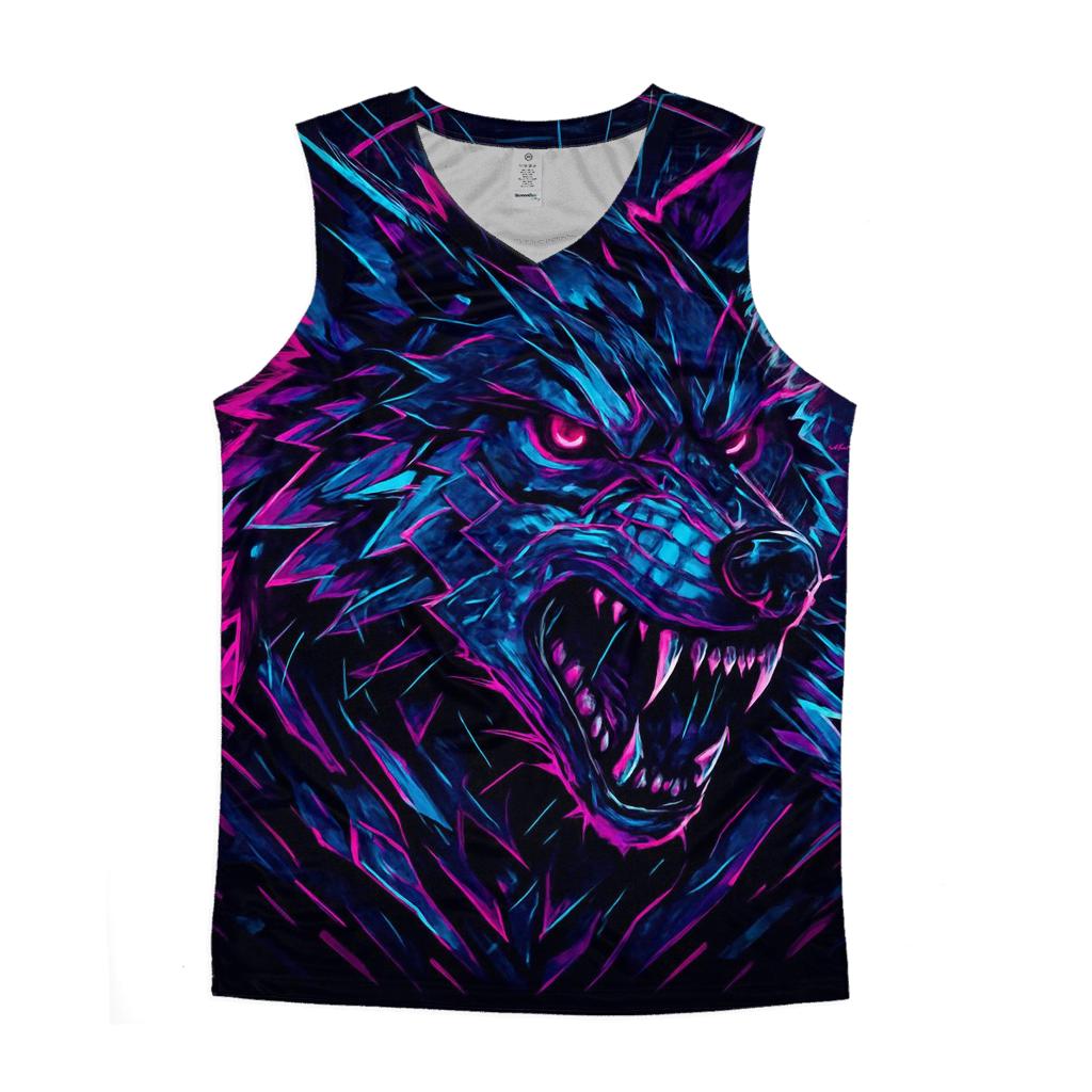 Neon Faultline Alpha Wolf designer workout tanks