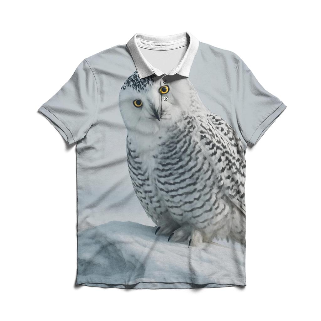 Frostline Listener Snowy Owl custom polo shirts