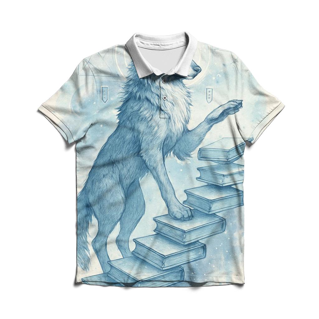 Lunar Library Sentinel Wolf custom polo shirts