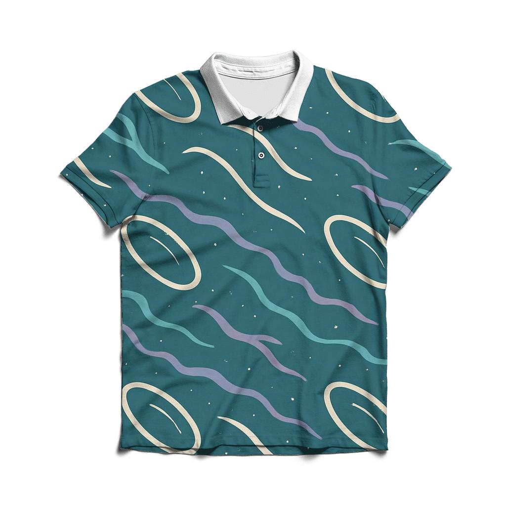 Gravitational Lens Arc Tapestry designer slim fit polos