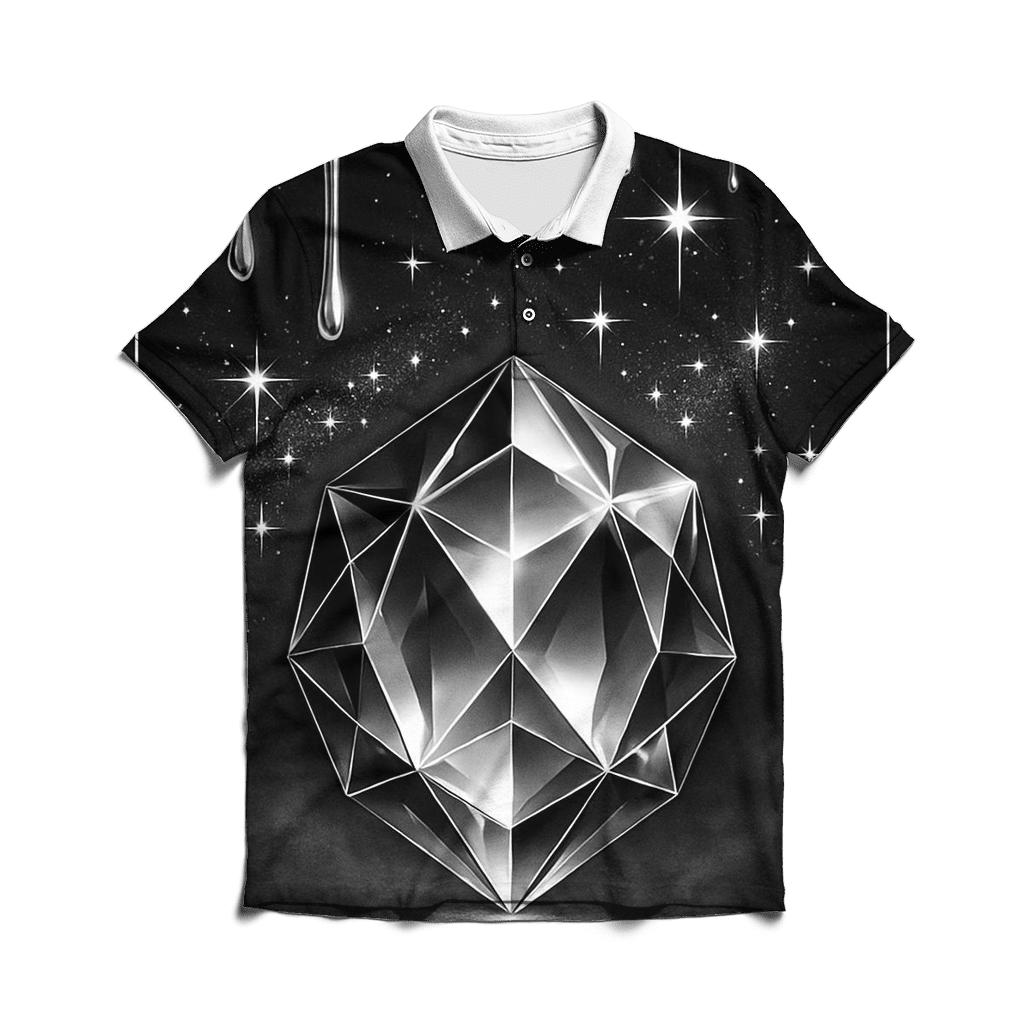 Obsidian Prism Drip Vault stylish collar polo tees