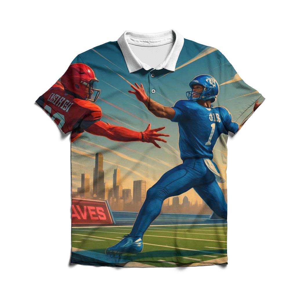 Skyborne Playbook Clash Above The Wind City branded logo polo shirts