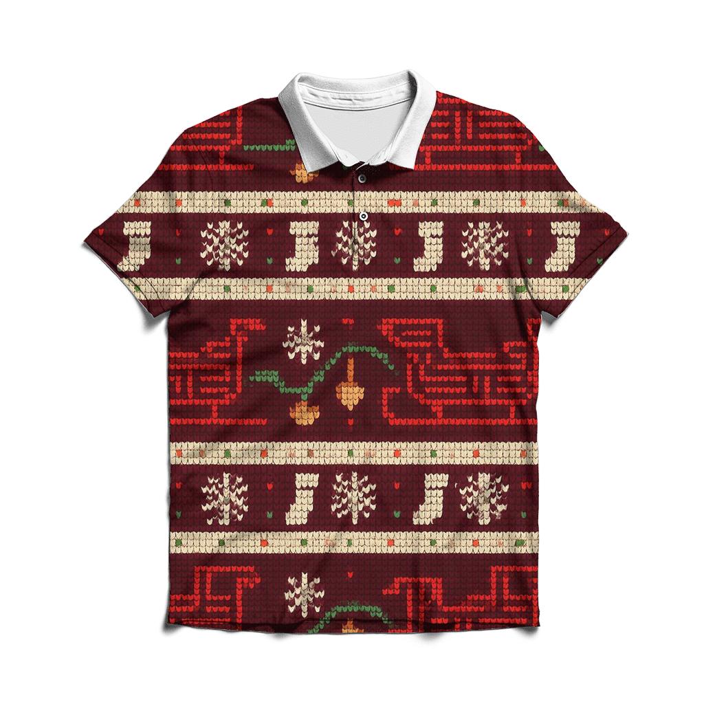 Santa Space Sleigh Circuit Bands Design stylish collar polo tees