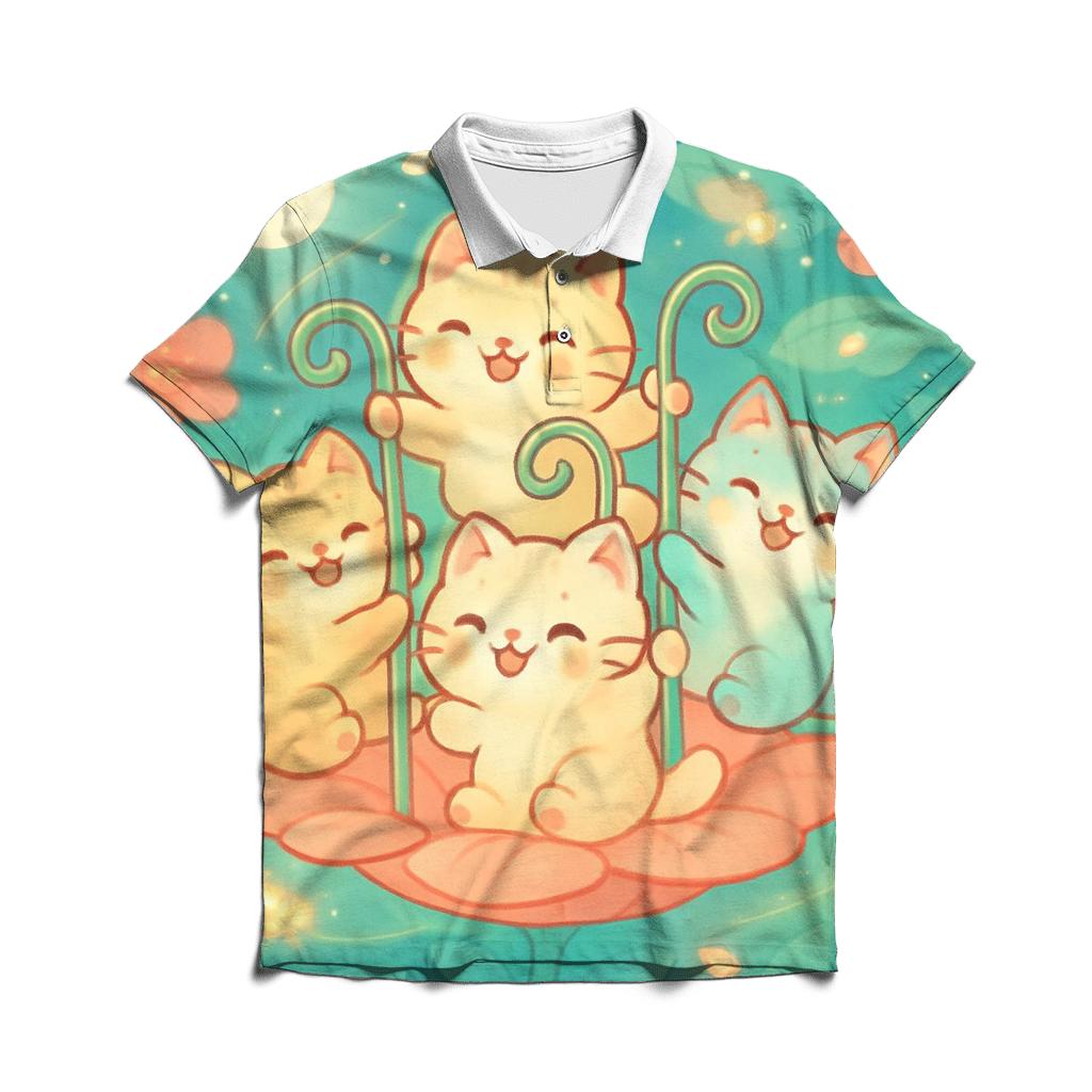 Firefly Garden Carousel Kittens personalized polo shirts