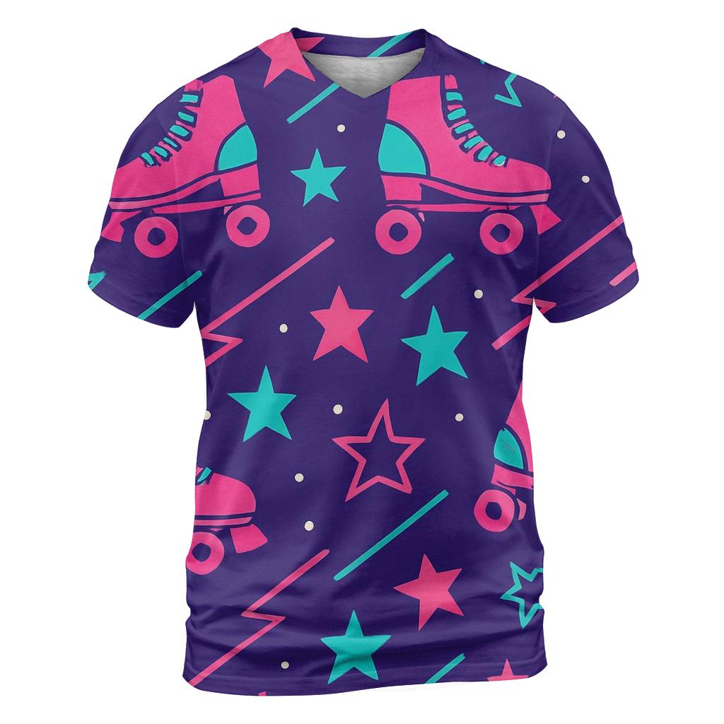 Roller Rink Laser Confetti trendy printed shirt styles