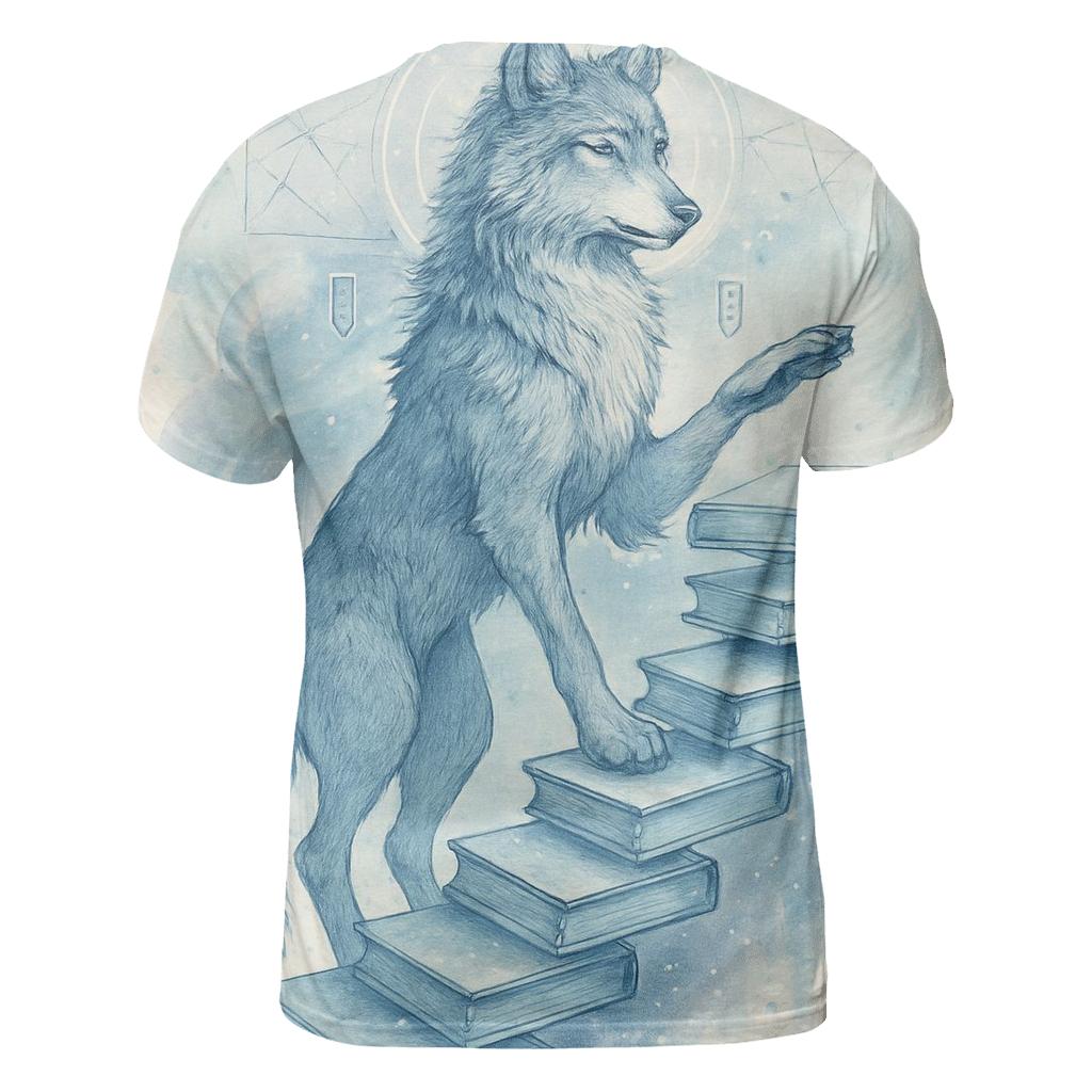 Lunar Library Sentinel Wolf creative print fashion shirts