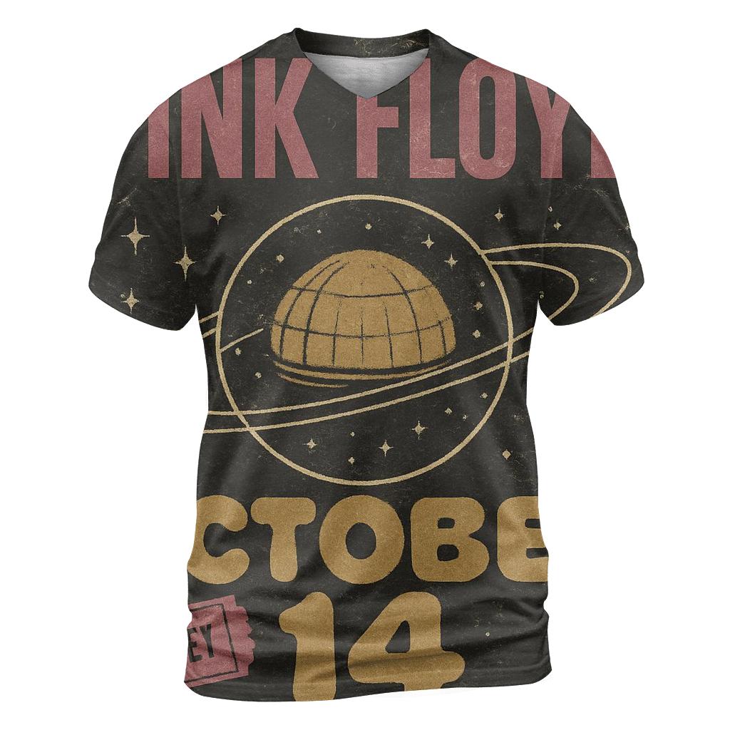 Faded Disco Planetarium Concert Poster artistic all-over print tops