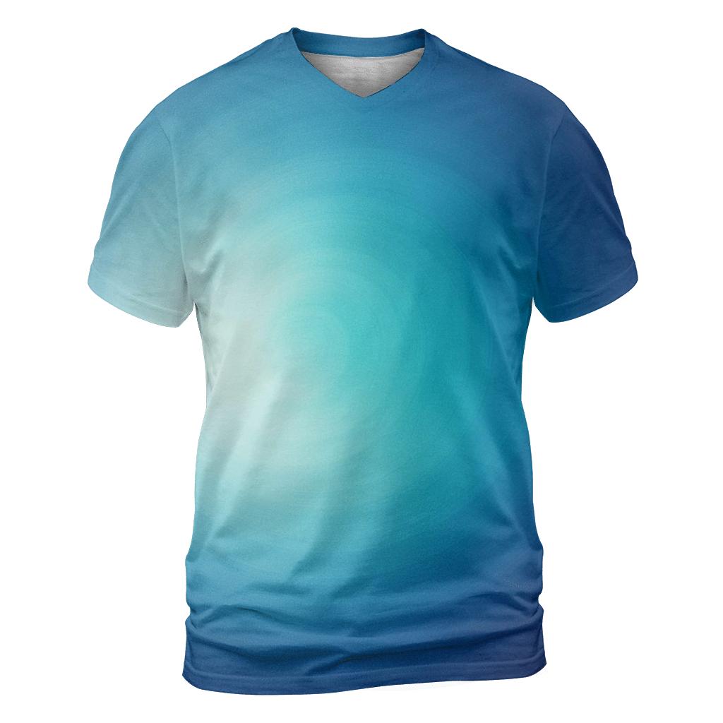 Polar Halo Conic Bloom artistic all-over print tops