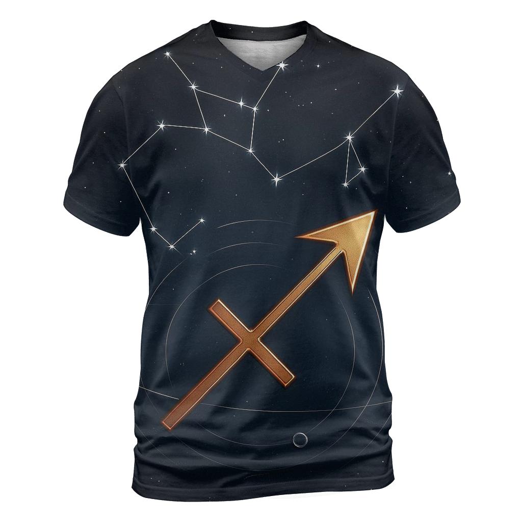 Sagittarius Teapot Asterism Archer Star Map artistic all-over print tops