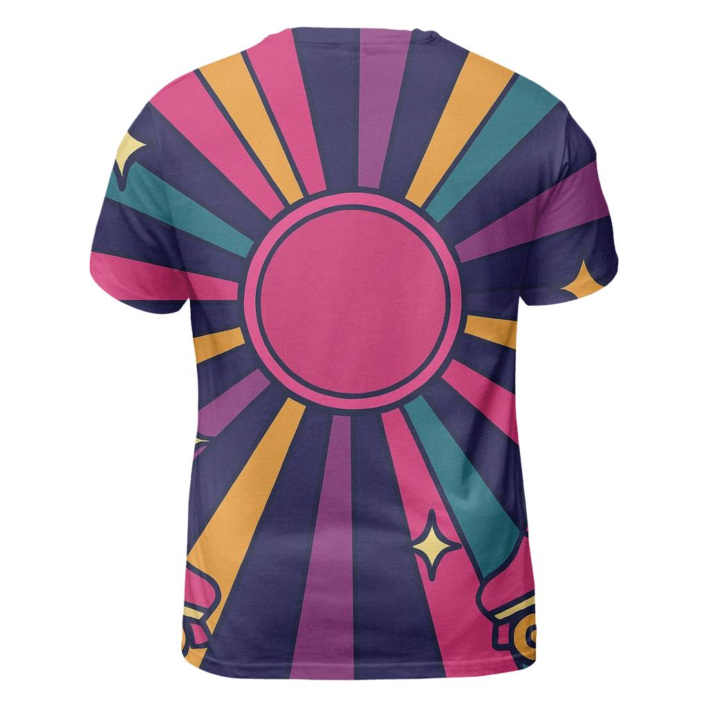 Roller Rink Neon Starburst statement graphic shirts