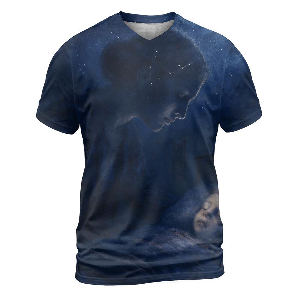 Constellation Lullaby: The Night She Kept The Dark Gentle statement graphic shirts