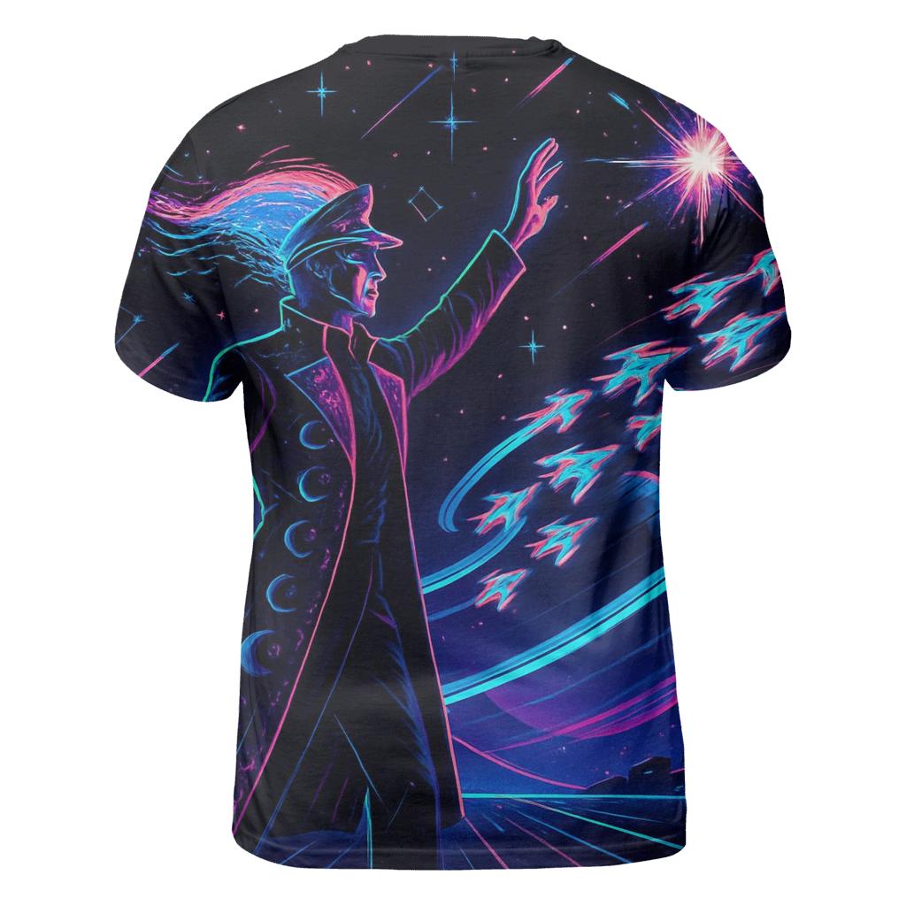 Aurora Circuit Starship Parade artistic all-over print tops