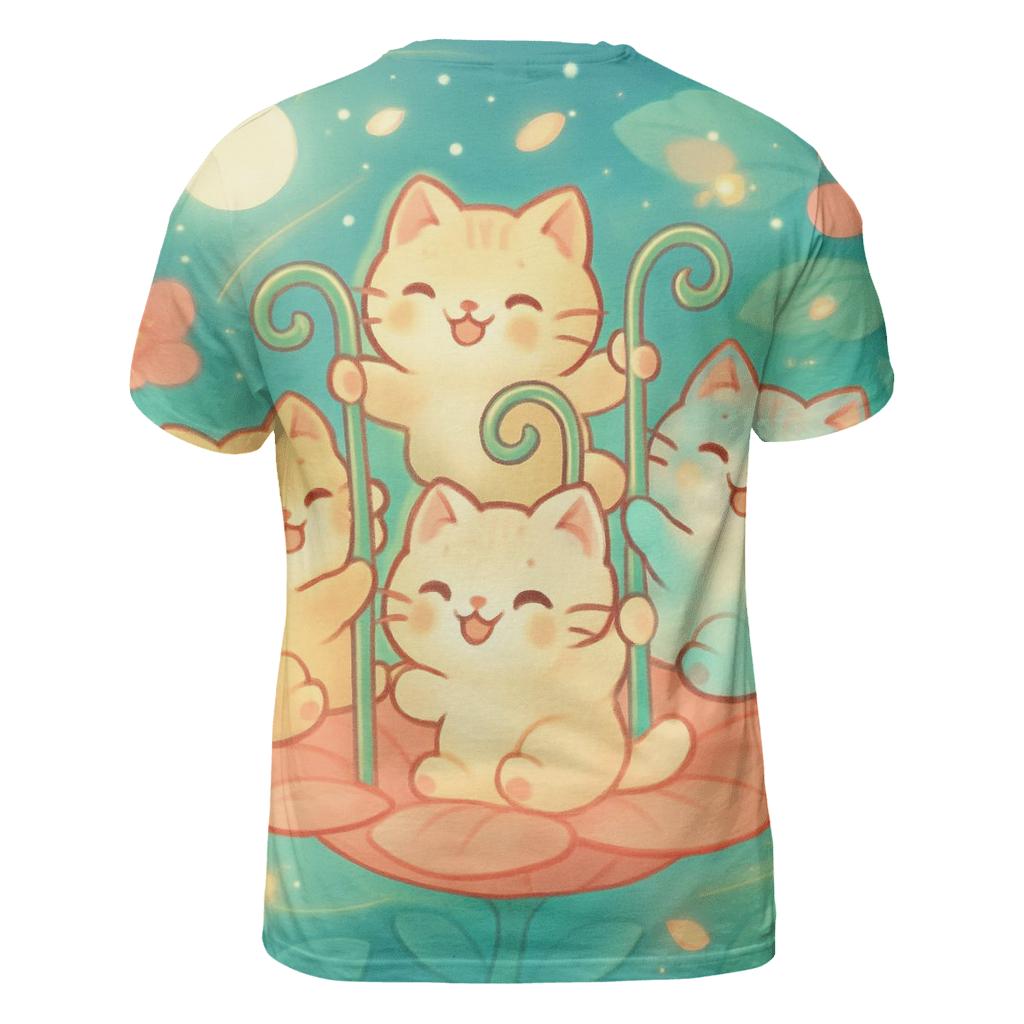 Firefly Garden Carousel Kittens artistic all-over print tops
