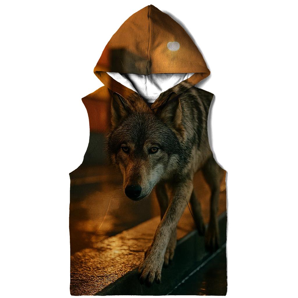 Harbor Breakwater Wolf Under Sodium Lights hoodies fashion
