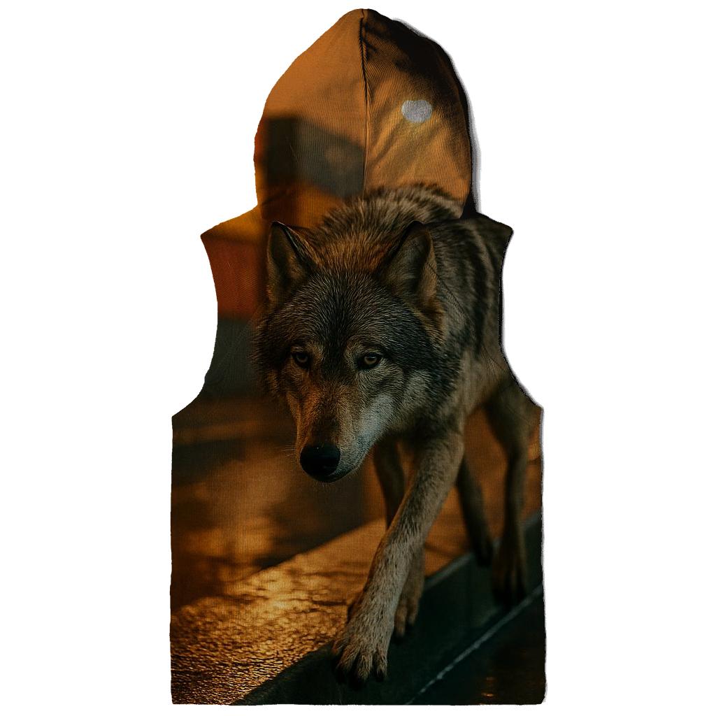 Harbor Breakwater Wolf Under Sodium Lights hoodies fashion