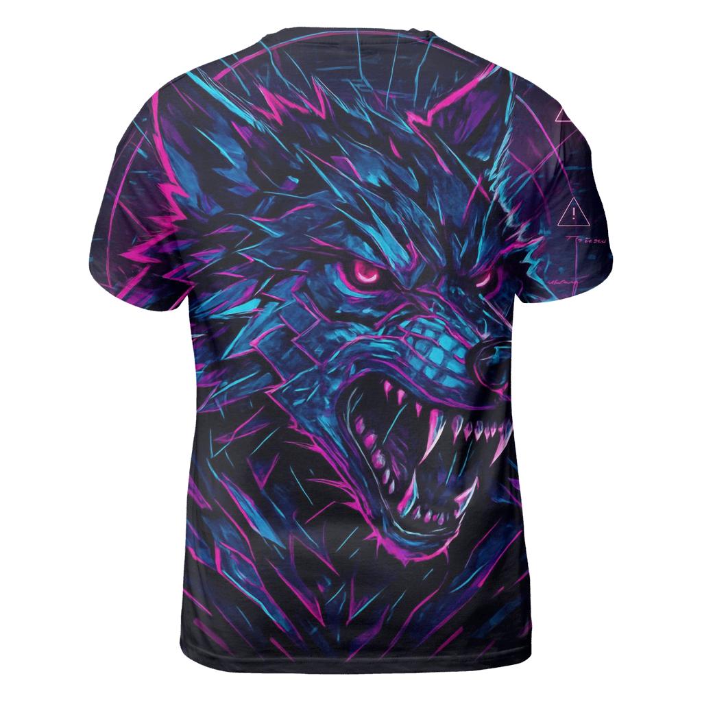 Neon Faultline Alpha Wolf trendy printed shirt styles