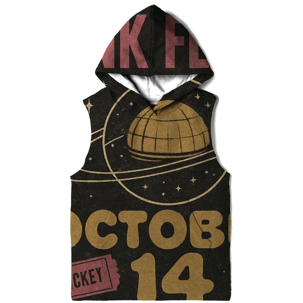 Faded Disco Planetarium Concert Poster zip-up hoodies