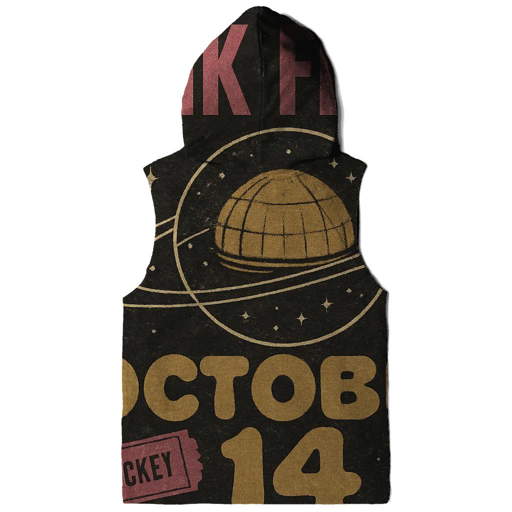 Faded Disco Planetarium Concert Poster zip-up hoodies