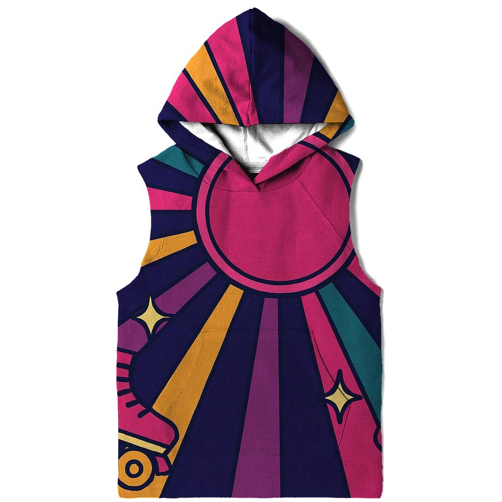 Roller Rink Neon Starburst lightweight hoodies