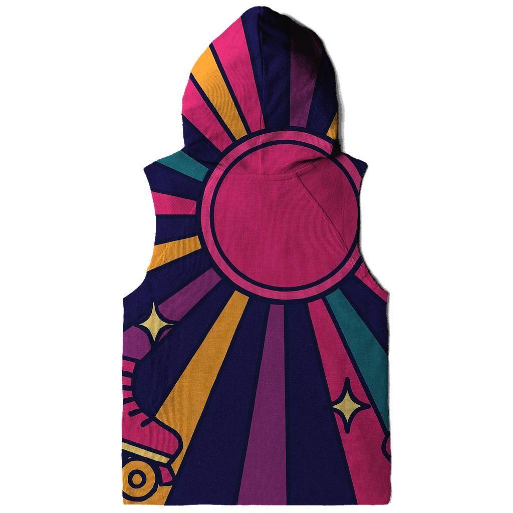 Roller Rink Neon Starburst lightweight hoodies