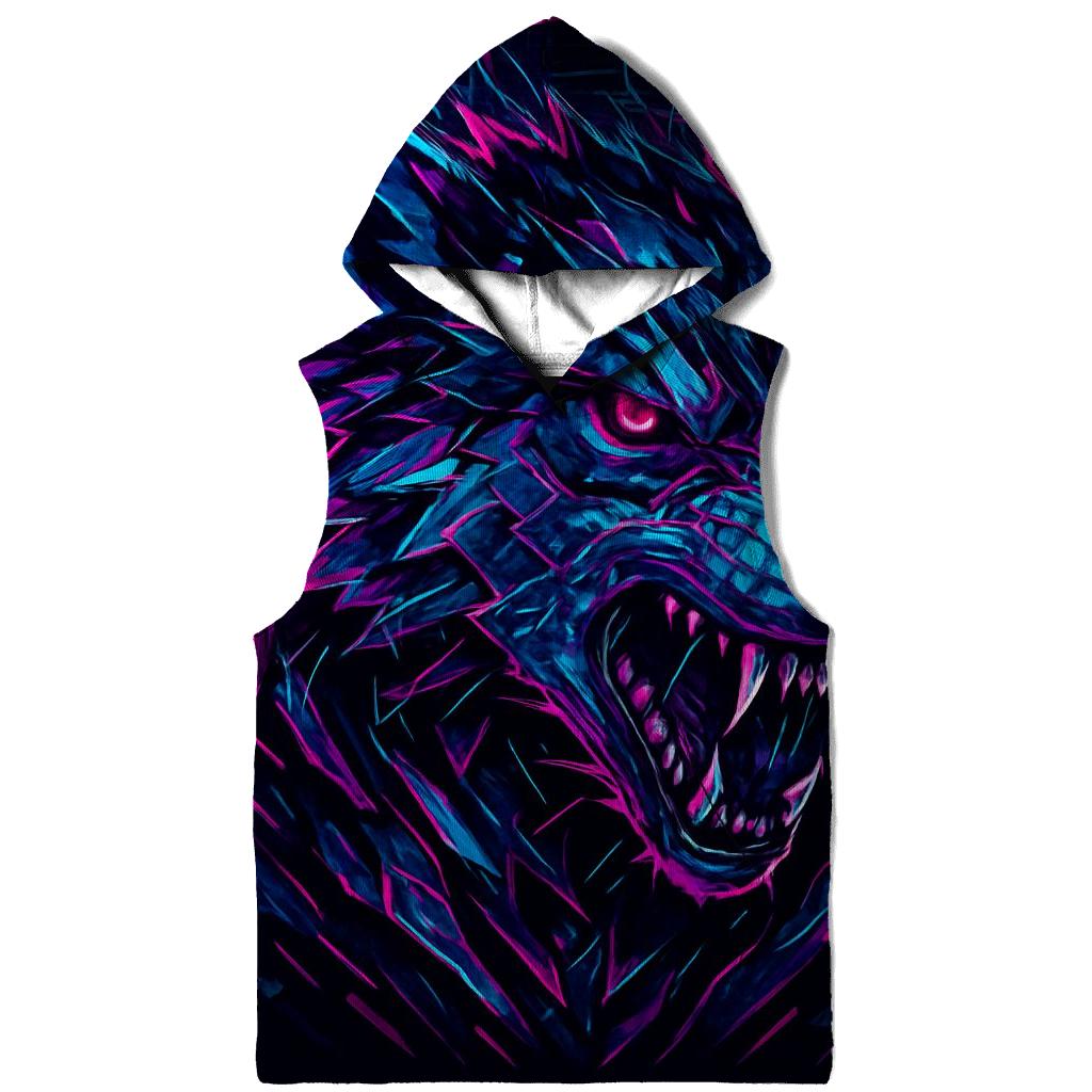 Neon Faultline Alpha Wolf pullover hoodies