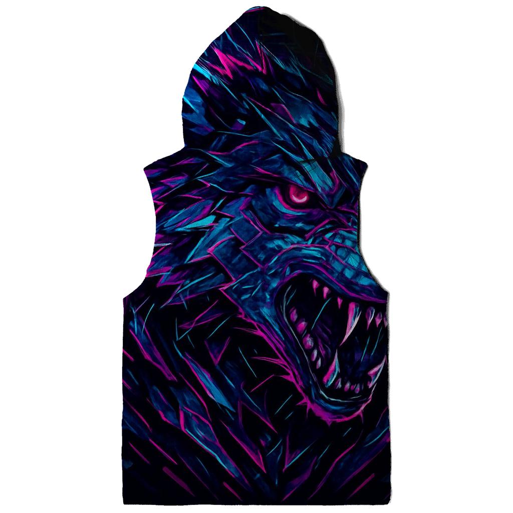 Neon Faultline Alpha Wolf pullover hoodies