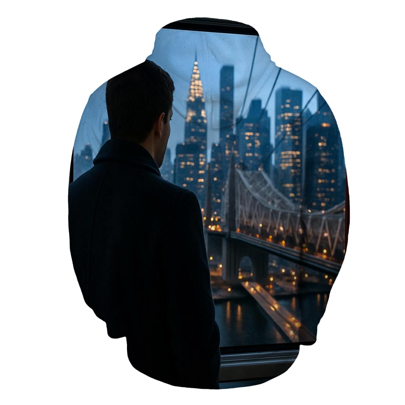 Roosevelt Island Tram Blue Hour Over Midtown lightweight hoodies