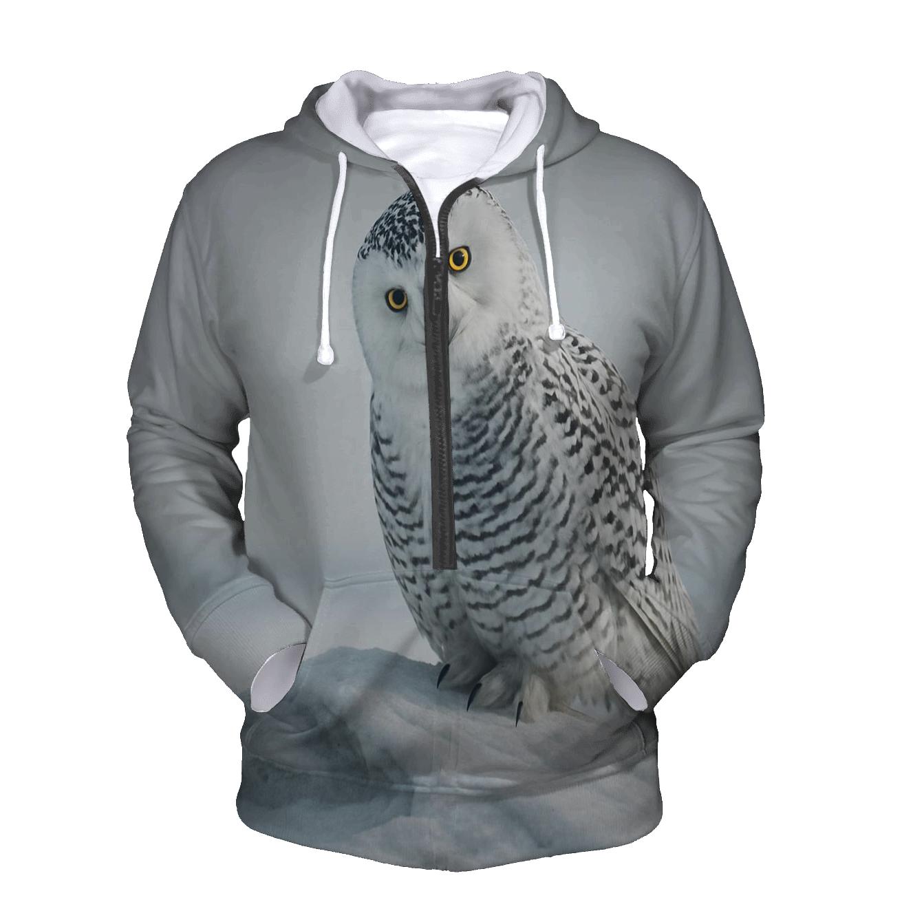 Frostline Listener Snowy Owl custom hoodies