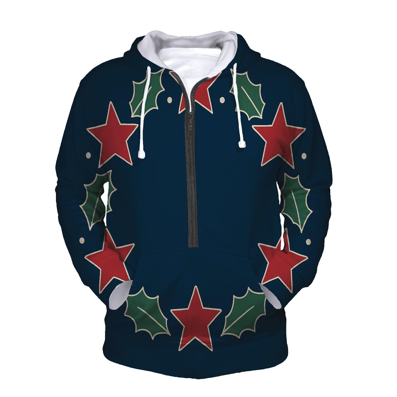 Aurora Star Wreath Of Holly custom hoodies