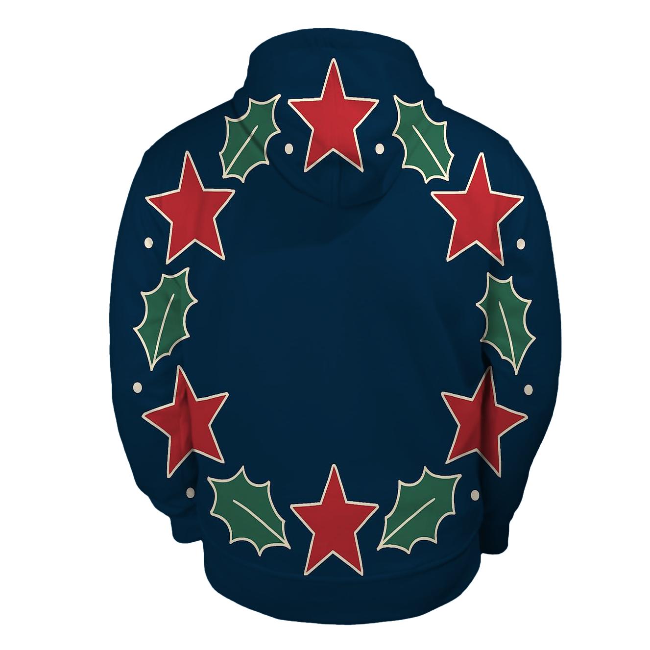 Aurora Star Wreath Of Holly custom hoodies
