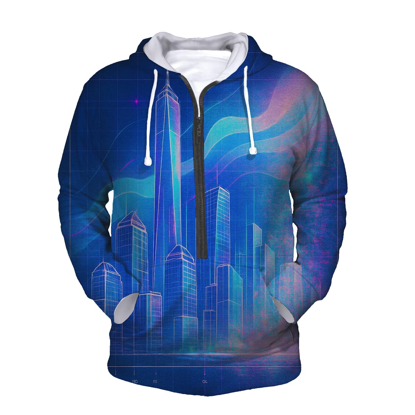 Prismatic City Blueprint Mirage heavyweight hoodies