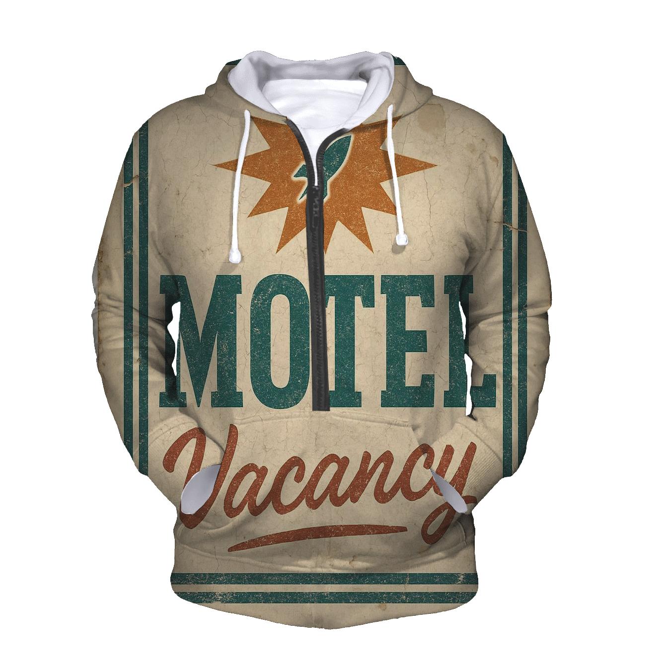 Weathered Space Age Roadside Motel Sign graphic hoodies