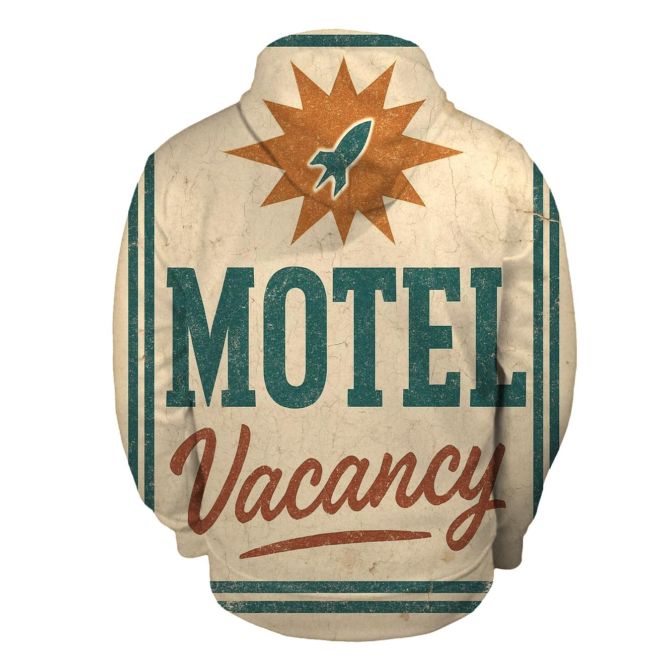 Weathered Space Age Roadside Motel Sign graphic hoodies