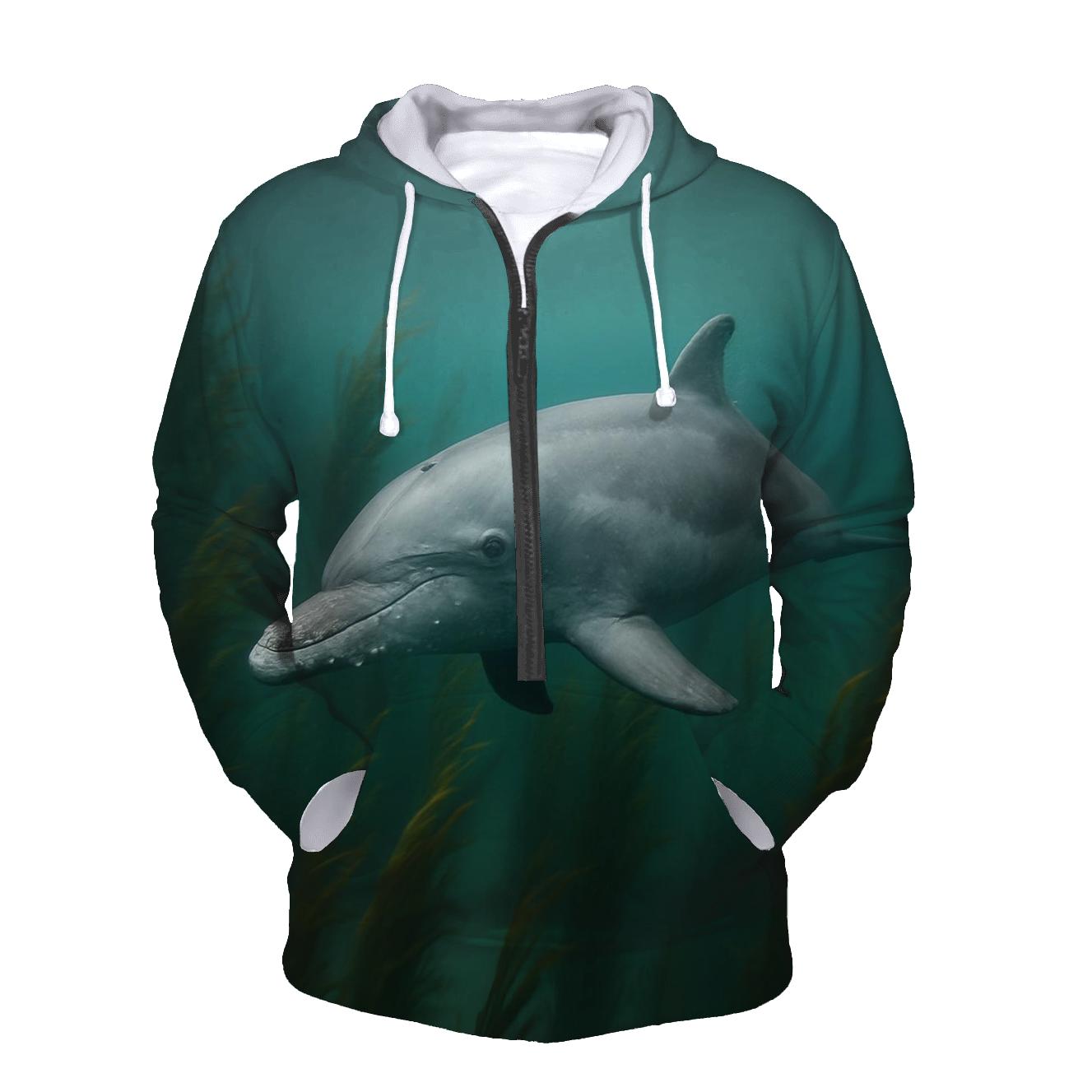 Kelp Corridor Pursuit Bottlenose Dolphin designer hoodies