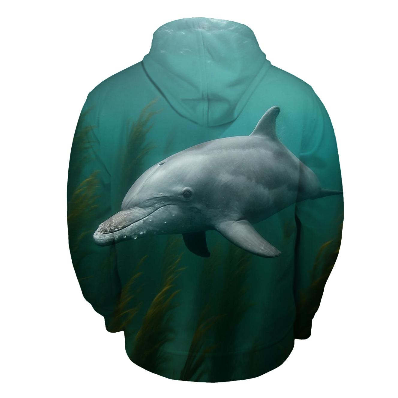 Kelp Corridor Pursuit Bottlenose Dolphin designer hoodies