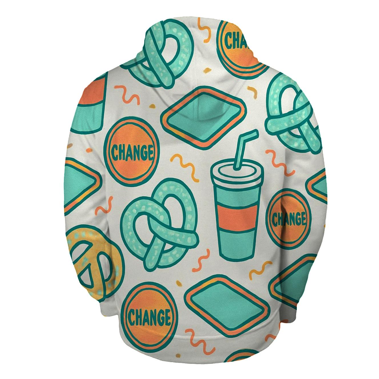 Mall Food Court Neon Pattern premium hoodies