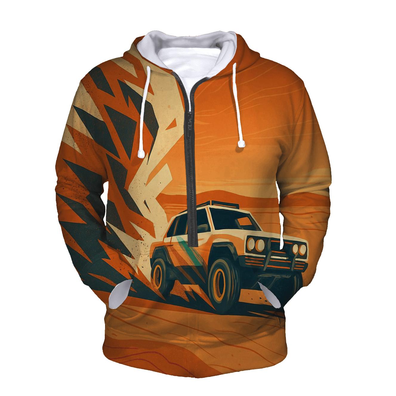 Desert Rally Off Road Dust Geometry lightweight hoodies